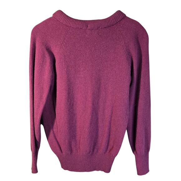 Vintage SW1 Vesna Bricelj Large Premium Magenta Lambswool Sweater [0037] - Picture 3 of 6